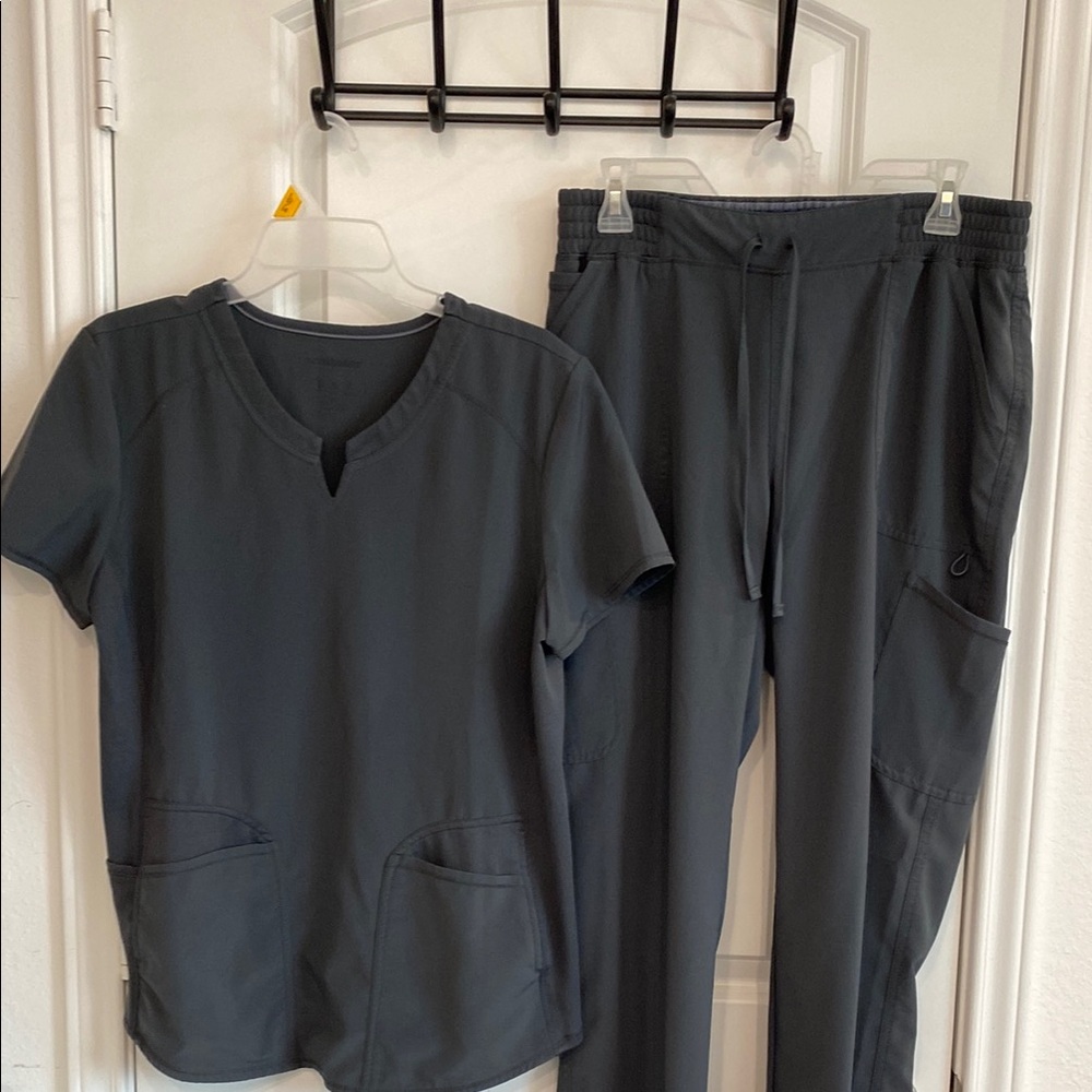 Dark Gray Scrub Set
